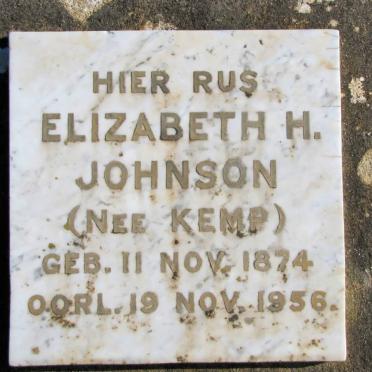 JOHNSON Elizabeth H. nee KEMP 1874-1956