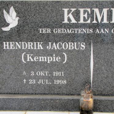 KEMP Hendrik Jacobus 1911-1998