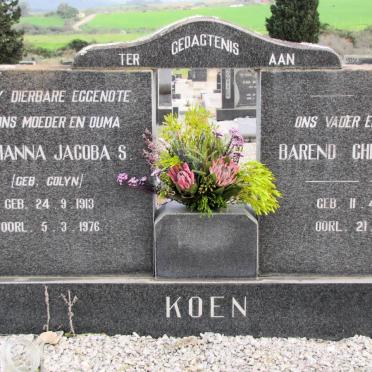 KOEN Barend Christiaan 1903-1984 &amp; Johanna Jacoba S. COLYN 1913-1976