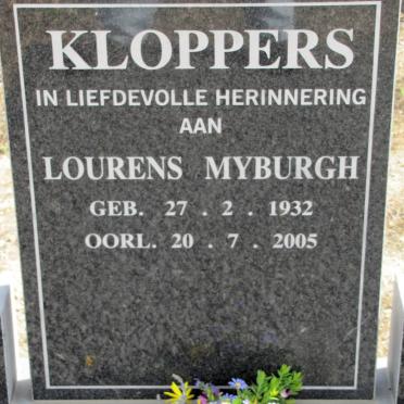 KLOPPERS Lourens Myburgh 1932-2005