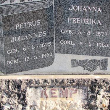 KEMP Petrus Johannes 1875-1963 &amp; Johanna Fredrika 1877-1963