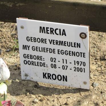 KROON Mercia nee VERMEULEN 1970-2001
