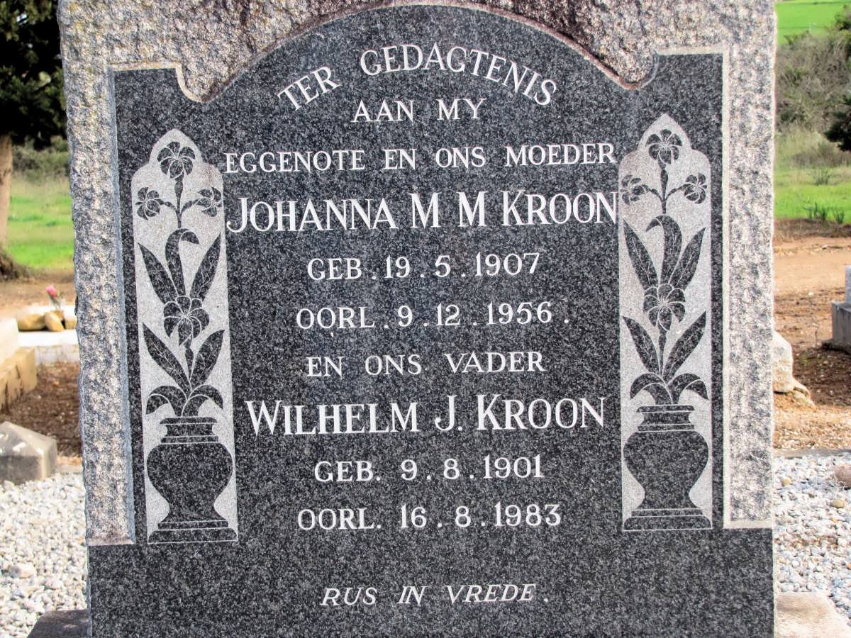 KROON Wilhelm J. 1901-1983 &amp; Johanna M.M. 1907-1956