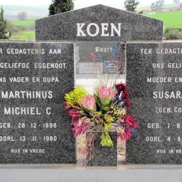 KOEN Marthinus Michiel C. 1898-1980 &amp; Susara J. Colyn 1908-1993