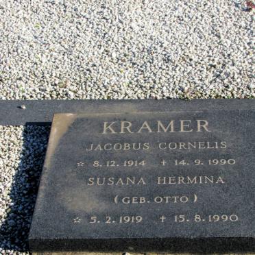 KRAMER Jacobus Cornelis 1914-1990 &amp; Susana Hermina OTTO 1919-1990