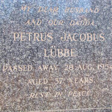LÜBBE Petrus Jacobus -1954