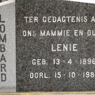 LOMBARD Lenie 1896-1983