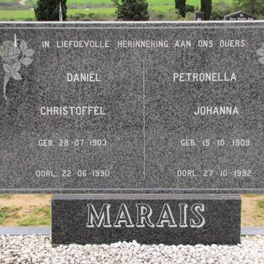 MARAIS Daniel Christoffel 1903-1990 &amp; Petronella Johanna 1909-1992
