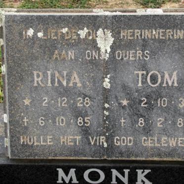 MONK Tom 1937-1988 &amp; Rina 1928-1985