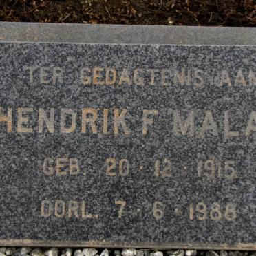 MALAN Hendrik F. 1915-1988