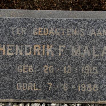MALAN Hendrik F. 1915-1988