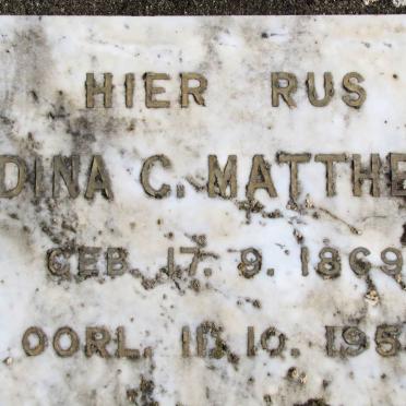 MATTHEE Dina C. 1869-1959