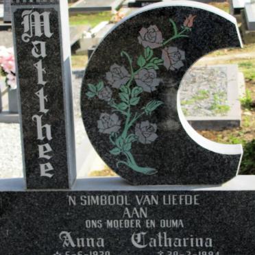 MATTHEE Anna Catharina 1920-1994