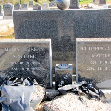 MATTHEE Phillippus Jochemus 1888-1974 &amp; Maria Johanna 1895-1968