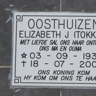 OOSTHUIZEN Elizabeth J. 1936-2008