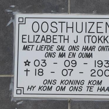 OOSTHUIZEN Elizabeth J. 1936-2008