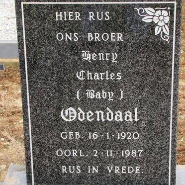 ODENDAAL Henry Charles 1920-1987