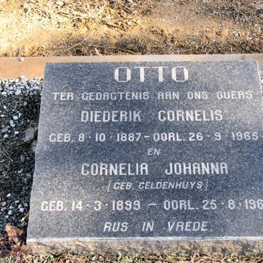 OTTO Diederik Cornelis 1887-1965 &amp; Cornelia Johanna GELDENHUYS 1899-1962