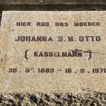 OTTO Johanna S.M. geb KASSELMAN 1883-1970
