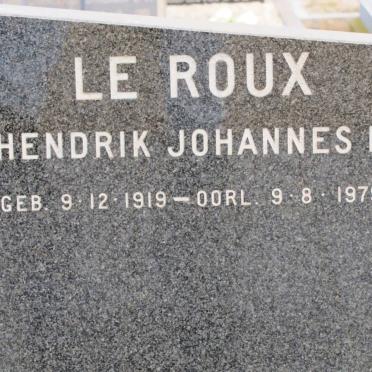 ROUX Hendrik Johannes H., le 1919-1979