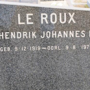 ROUX Hendrik Johannes H., le 1919-1979