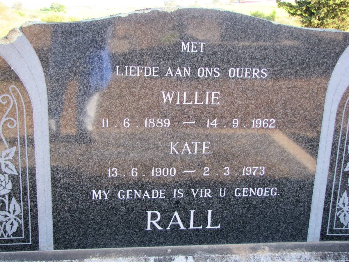 RALL Willie 1889-1962 &amp; Kate 1900-1973