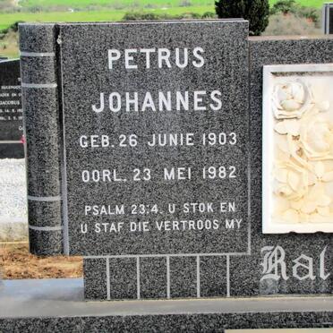 RALL Petrus Johannes 1903-1982