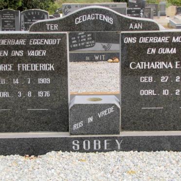 SOBEY George Frederick 1909-1976 &amp; Catharina E. 1915-2006
