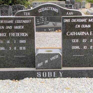 SOBEY George Frederick 1909-1976 &amp; Catharina E. 1915-2006