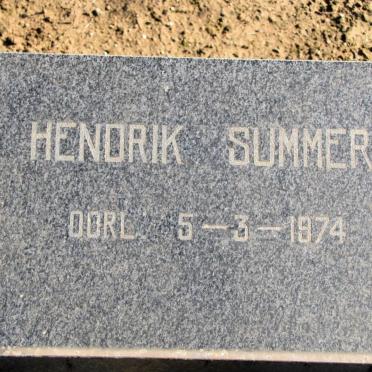 SUMMERS Hendrik  -1974