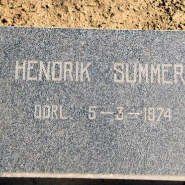 SUMMERS Hendrik  -1974