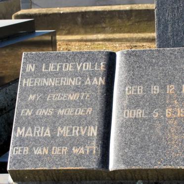 STRAATEN Maria Mervin, van geb VAN DER WATT 1914-1978