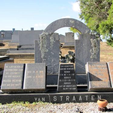STRAATEN Jacobus Albertus, van 1918-1981 &amp; Maria Mervin VAN DER WATT 1914-1978