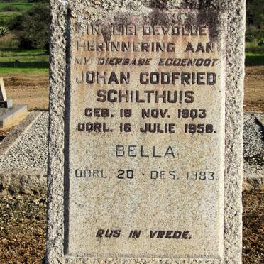 SCHILTHUIS Johan Godfried 1903-1958 &amp; Bella -1983