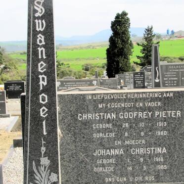 SWANEPOEL Christian Godfrey Pieter 1913-1980 &amp; Johanna Christina 1918-1985