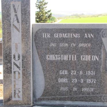 TONDER Christoffel Gideon, van 1931-1972