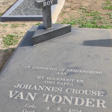 TONDER Johannes Crouse, van 1934-1998