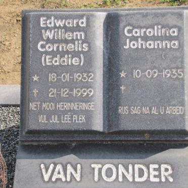 TONDER Edward Willem Cornelis, van 1932-1999 &amp; Carolina Johanna 1935- 