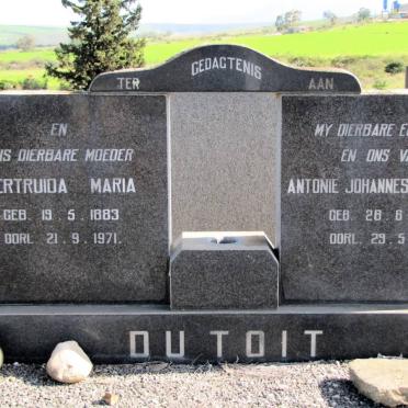 TOIT Antonie Johannes Stephanus, du 1880-1970 &amp; Gertruida Maria 1883-1971