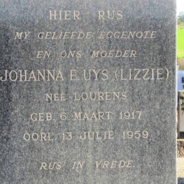 UYS Johanna E.geb LOURENS 1917-1959