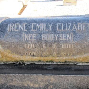 UYS Irene Emily Elizabeth nee BOOYSEN 1900-1977