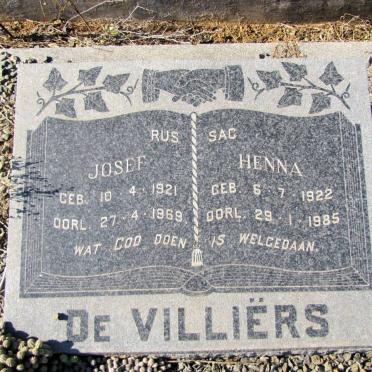 VILLIËRS Josef, de 1921-1969 &amp; Henna 1922-1985