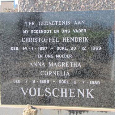 VOLSCHENK Christoffel Hendrik 1897-1969 &amp; Anna Magretha Cornelia 1899-1989