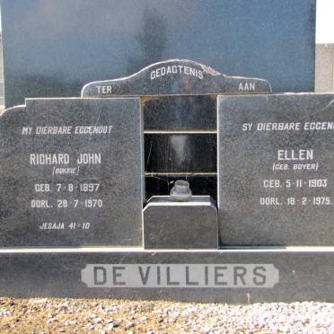 VILLIERS Richard John, de 1897-1970 &amp; Ellen BOYER 1903-1975