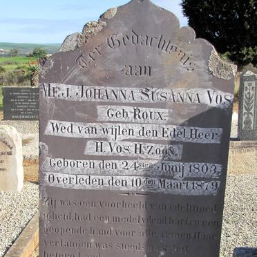 VOS Johanna Susanna geb ROUX 1803-1879