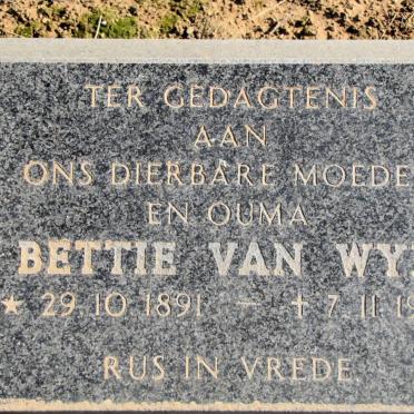 WYK Bettie, van 1891-1971