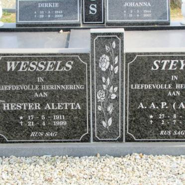 WESSELS Hester Aletta 1911-1999 :: STEYN A.A.P. 1919-2010