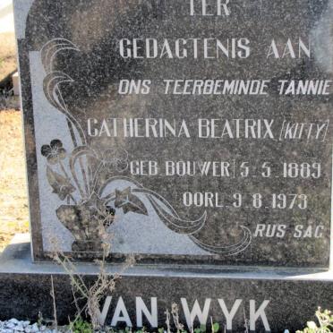WYK Catherina Beatrix, van nee BOUWER 1889-1973