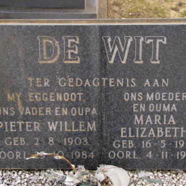 WIT Pieter Willem, de 1903-1984 &amp; Maria Elizabeth 1910-1990