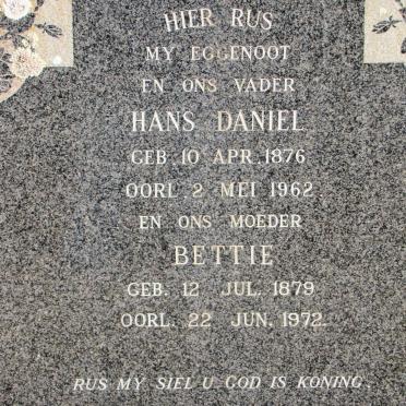 WYK Hans Daniel, van 1876-1962 &amp; Bettie 1879-1972